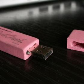 Pink Eraser USB Flash Drive