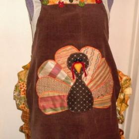 Thanksgiving Apron From Old Pants and Scraps
