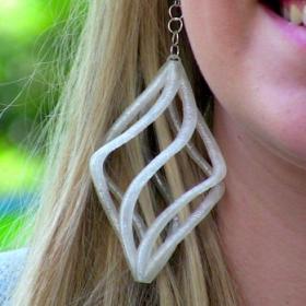 3D Printed Spiral Earrings