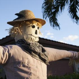 Life-Sized Scarecrow with Stand