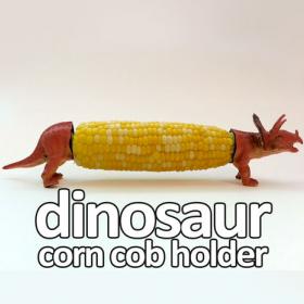 dinosaur corn cob holder