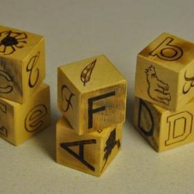 Custom wooden letter blocks for children