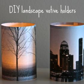 DIY landscape votive holders