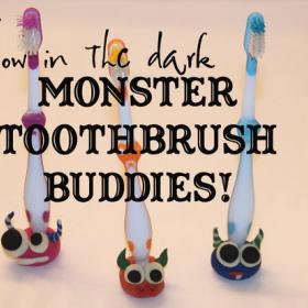 Glow in the Dark Monster Toothbrush Holder Buddies!