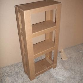 Easy Cardboard Shelves